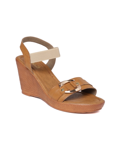 

Inc 5 Women Tan Brown & Beige Colourblocked Heels