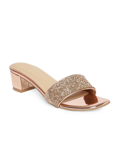 

Inc 5 Women Rose Gold Textured Sandals