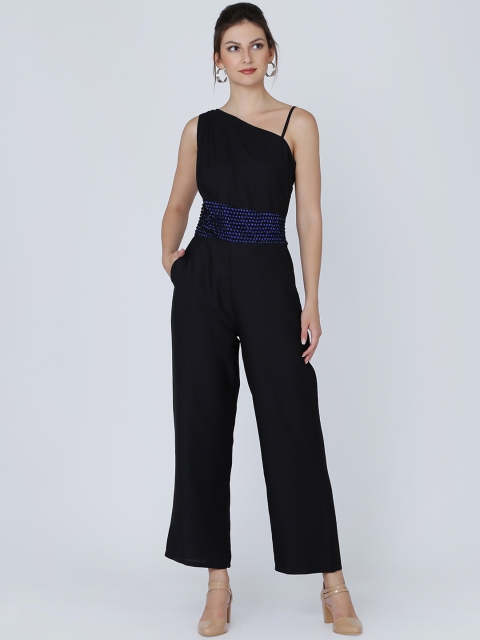 

Eavan Black Solid Basic Jumpsuit