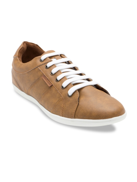 

Franco Leone Men Tan Brown Solid Sneakers