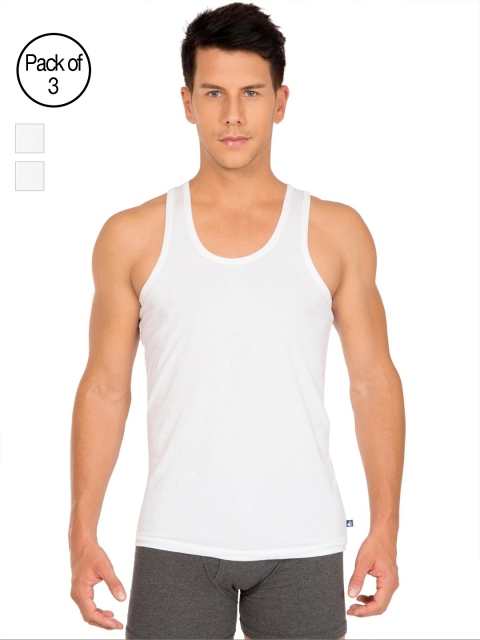 

Jockey Men Pack of 3 White Modern Fit Innerwear Vests 8820-0305