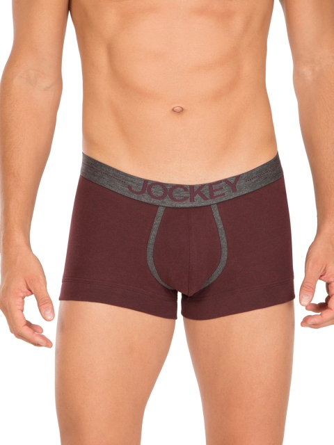 

Jockey Men Burgundy Solid Trunks 8015-0105