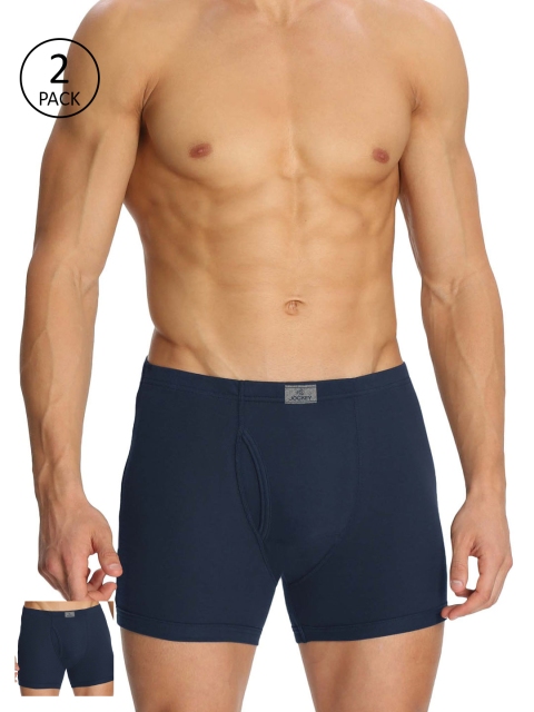 

Jockey Pack of 2 Navy Blue Solid Trunks 8008-0205