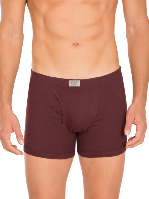 

Jockey Men Burgundy Solid Trunks 8008-0105