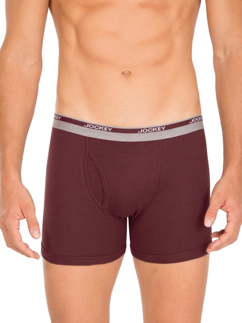 

Jockey Men Maroon Solid Modern Fit Trunks 8035-0105