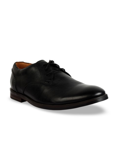 

Clarks Men Black Leather Formal Derbys