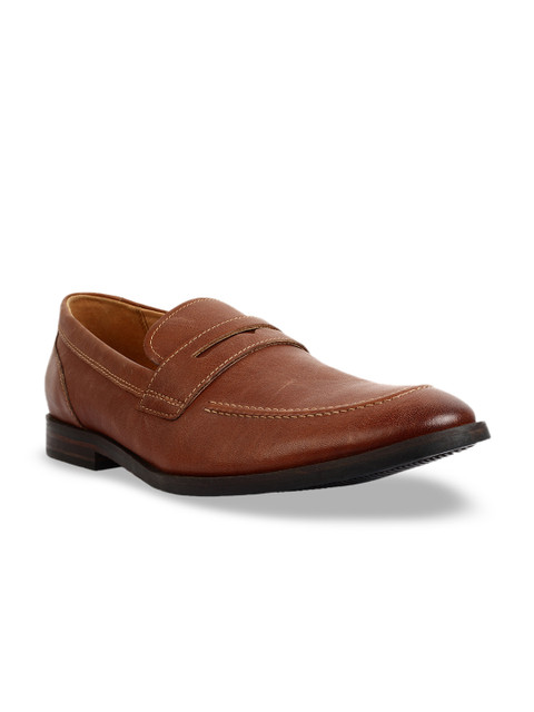 

Clarks Men Brown Leather Formal Slip-On Shoes