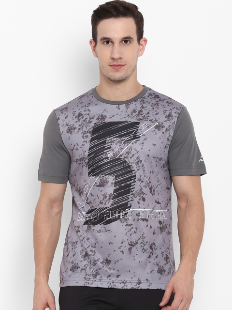 

Alcis Men Grey Printed Round Neck T-shirt