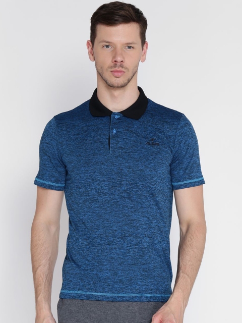 

Alcis Men Navy Blue Solid Polo Collar T-shirt