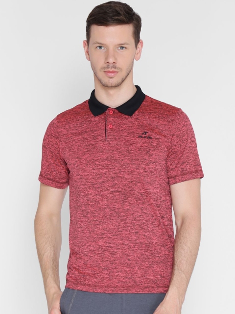 

Alcis Men Pink Printed Polo Collar T-shirt