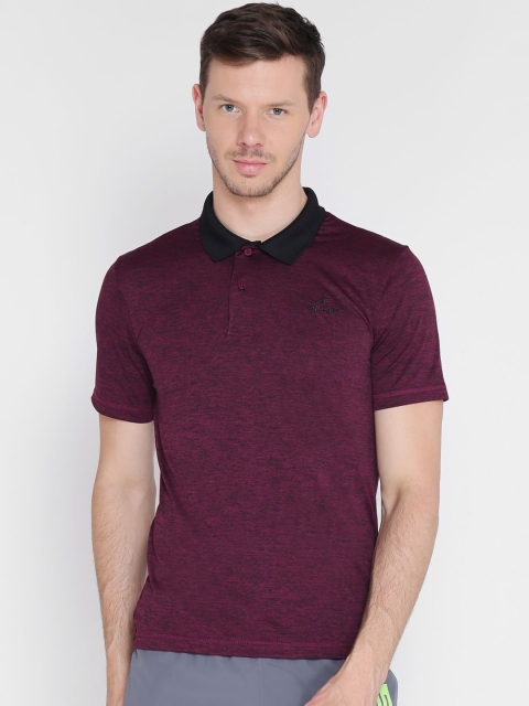 

Alcis Men Purple Solid Polo Collar T-shirt