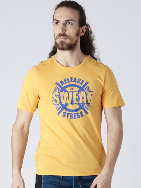 

Alcis Men Yellow Printed Round Neck T-shirt