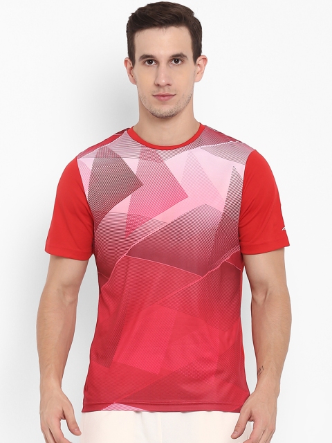 

Alcis Men Red Printed Round Neck T-shirt