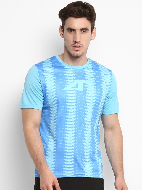 

Alcis Men Blue Printed Round Neck T-shirt