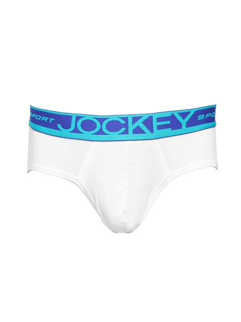 

Jockey Men White Solid Briefs SP05-0105