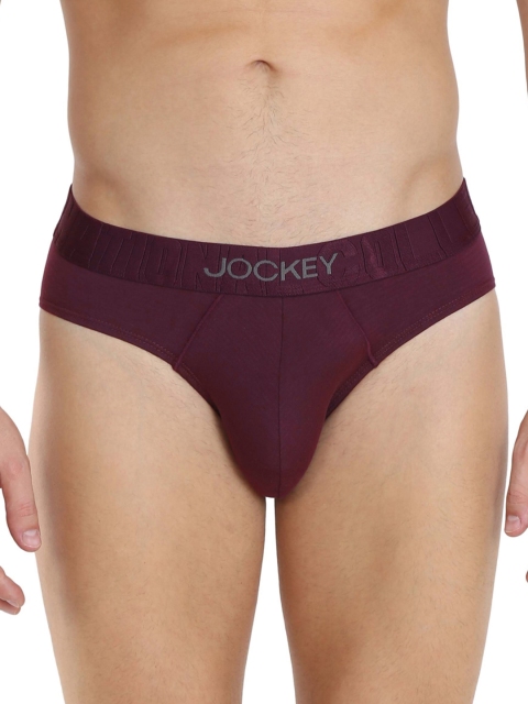 

Jockey Men Maroon Solid Briefs IC31-0105