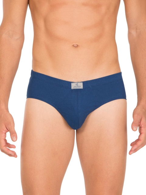 

Jockey Men Blue Solid Briefs 8035-0105