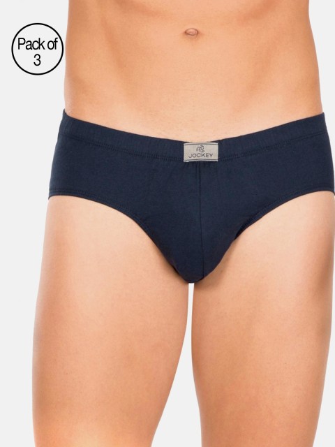 

Jockey Men Pack of 3 Navy BU-POCO Briefs 8035-0305, Navy blue