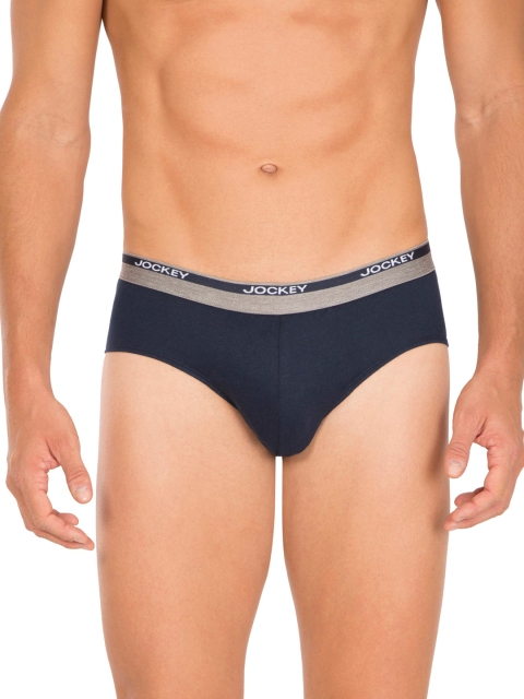 

Jockey Men Navy Blue Solid Briefs 8037-0105