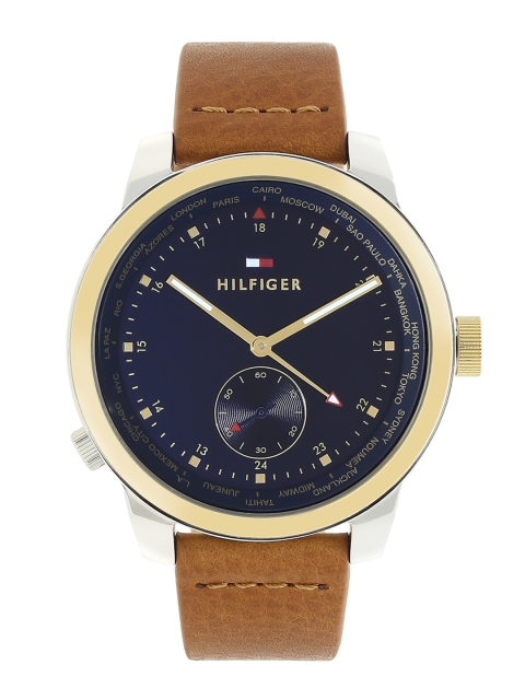 

Tommy Hilfiger Men Blue Leather Analogue Watch TH1791553
