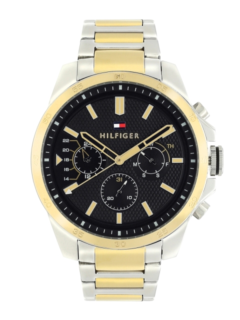 

Tommy Hilfiger Men Black & Gold-Toned Analogue Watch TH1791559