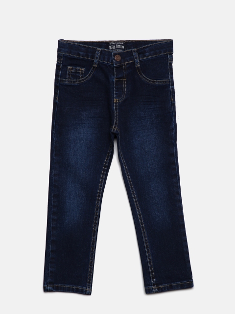 

LC Waikiki Boys Navy Regular Fit Mid-Rise Clean Look Stretchable Jeans, Navy blue