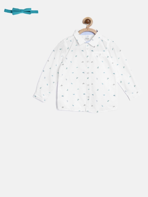 

LC Waikiki Boys White Printed Casual Shirt