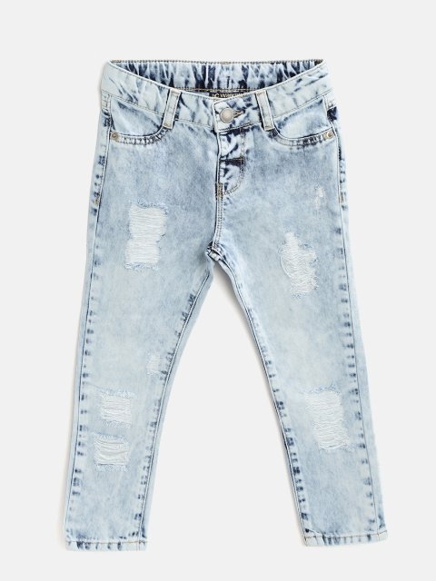 

LC Waikiki Girls Blue Boyfriend Fit Mid-Rise Mildly Distressed Jeans