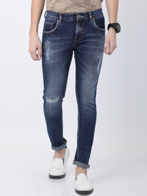 

STATLEY Men Blue Slim Fit Mid-Rise Mildly Distressed Stretchable Jeans