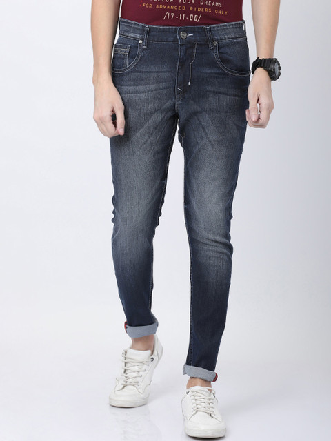 

STATLEY Men Blue Skinny Fit Mid-Rise Clean Look Stretchable Jeans
