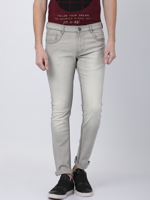 

STATLEY Men Grey Slim Fit Mid-Rise Clean Look Stretchable Jeans