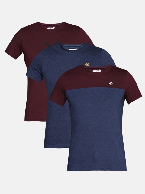 

WROGN Men Assorted Pack of 3 Round Neck T-Shirts