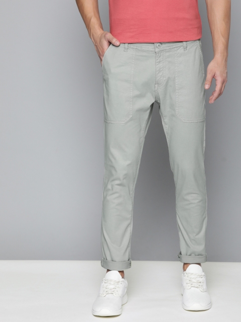 

Mast & Harbour Men Grey Regular Fit Solid Chinos