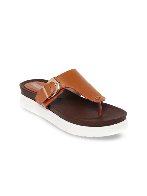 

Bruno Manetti Women Tan Brown Solid Open-Toe Flats