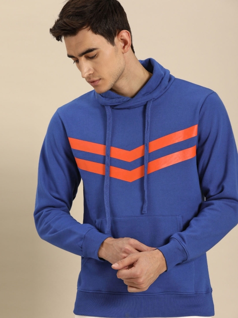 

ether Men Blue Printed Sweatshirt