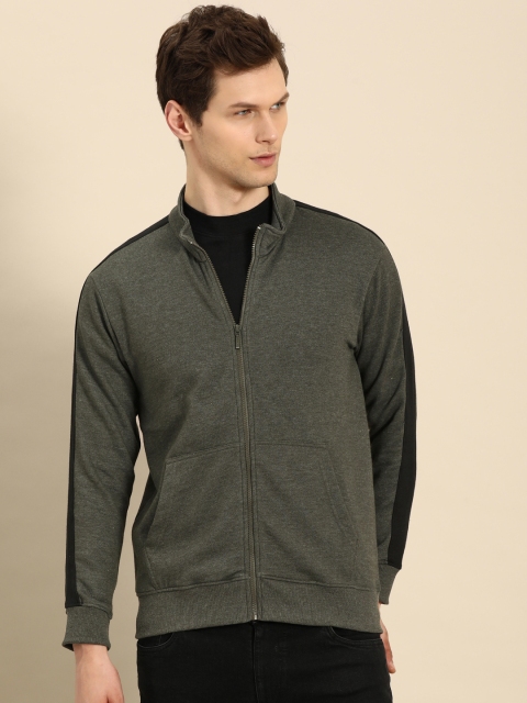 

ether Men Olive Green Solid Sweatshirt