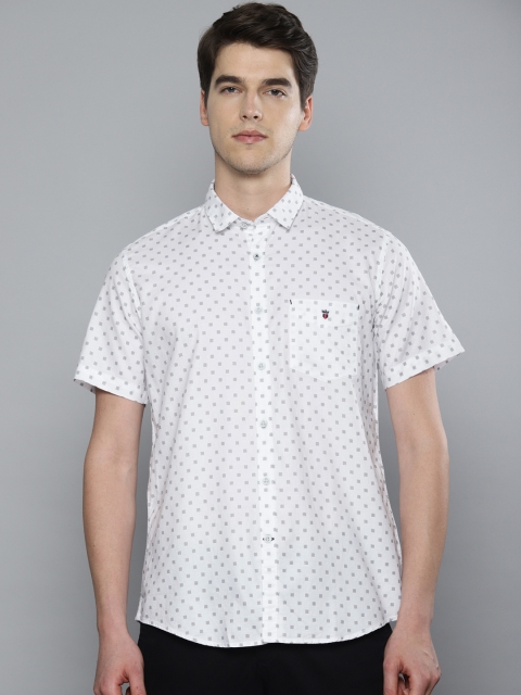 

Louis Philippe Sport Men White & Black Slim Fit Printed Casual Shirt