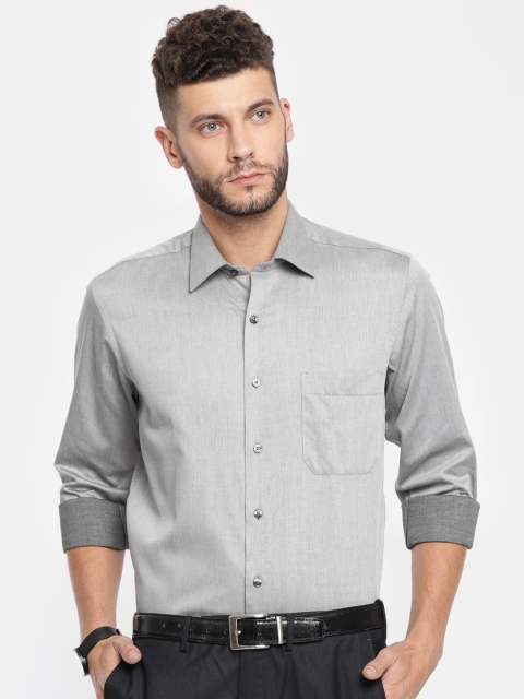 

Arrow Men Grey Regular Fit Self Design Formal Shirt