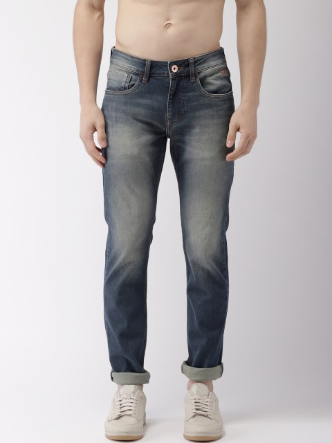 

Flying Machine Men Blue Michael Slim Tapered Fit Mid-Rise Clean Look Stretchable Jeans