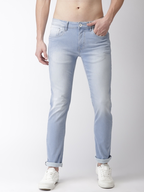 

Flying Machine Men Blue Michael Slim Tapered Fit Mid-Rise Clean Look Stretchable Jeans