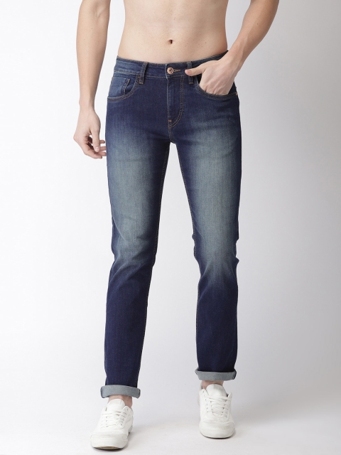 

Flying Machine Men Blue Michael Slim Tapered Fit Mid-Rise Clean Look Stretchable Jeans