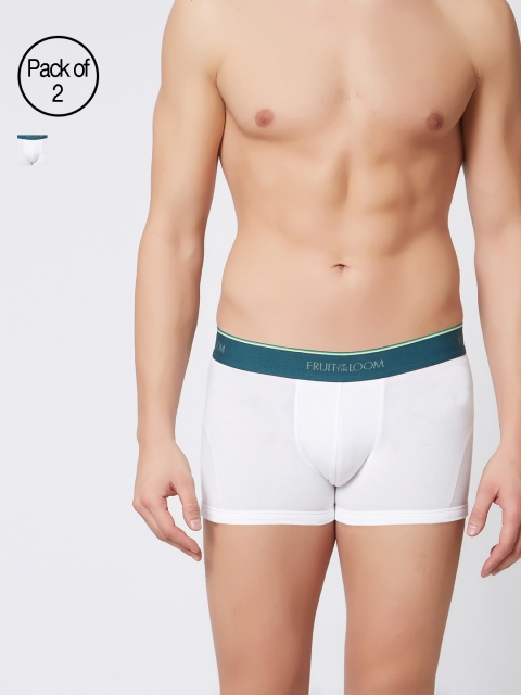 

Fruit of the Loom Men Pack of 2 Solid Trunks MTR06-2P-C1, White
