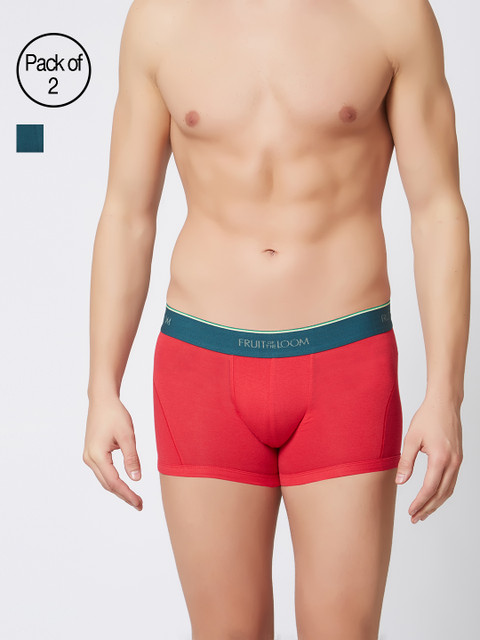 

Fruit of the loom Men Pack of 2 Trunks MTR06-2P-C4, Green