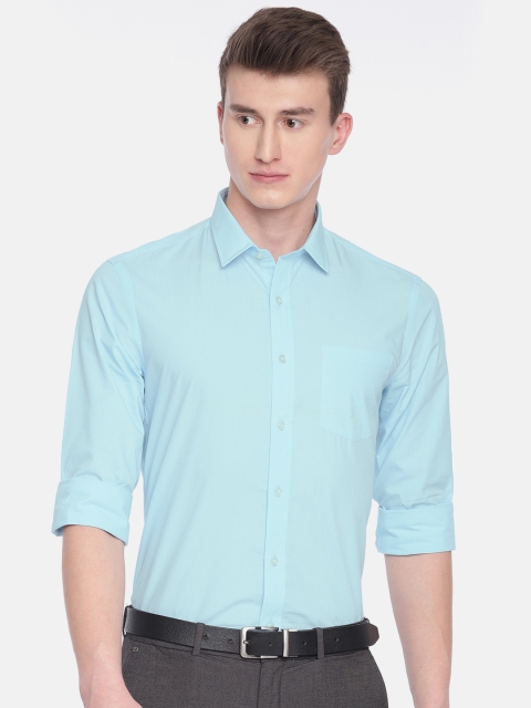 

Arrow Men Blue Slim Fit Self Design Formal Shirt
