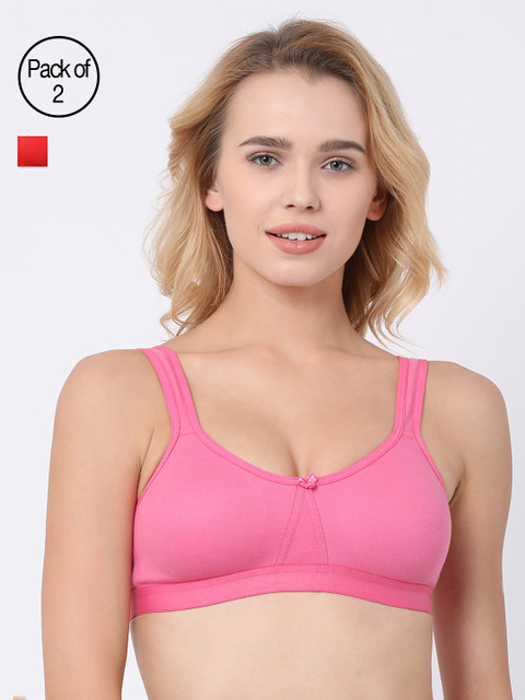 

BRAYOLA Women Pack of 2 Everyday Bras VRS1024, Pink