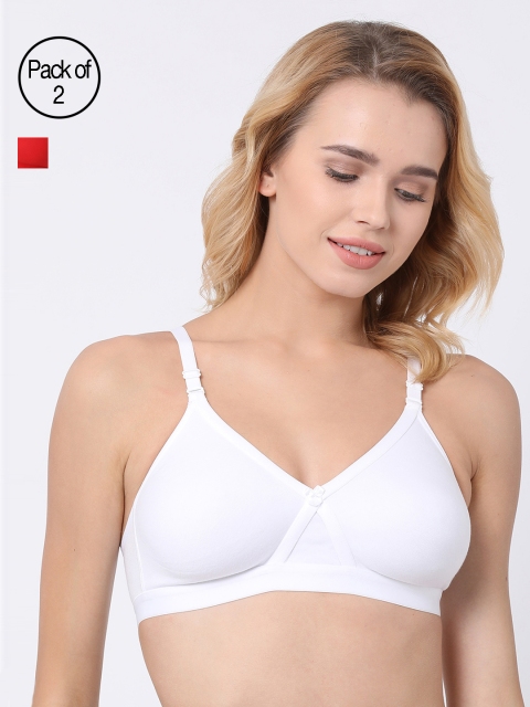 

BRAYOLA Women Pack of 2 Everyday Bras VRS1020, Red