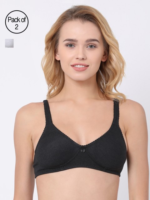 

BRAYOLA Women Pack of 2 Everyday Bras VRS1021, Black
