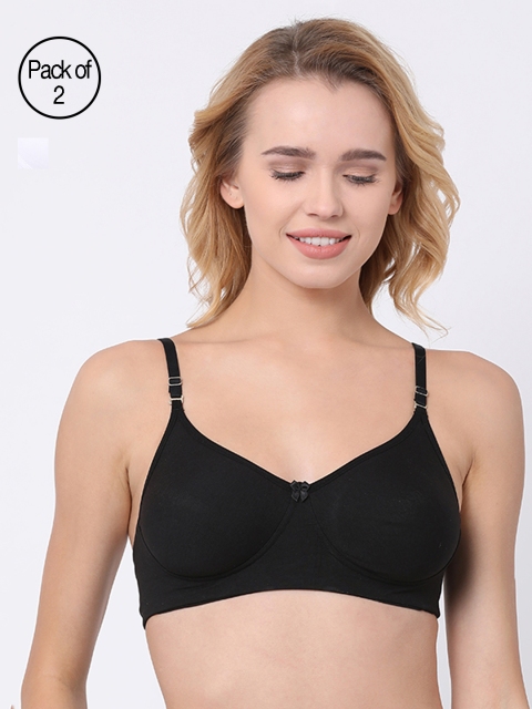 

BRAYOLA Women Pack of 2 Everyday Bras VRS1019, Black