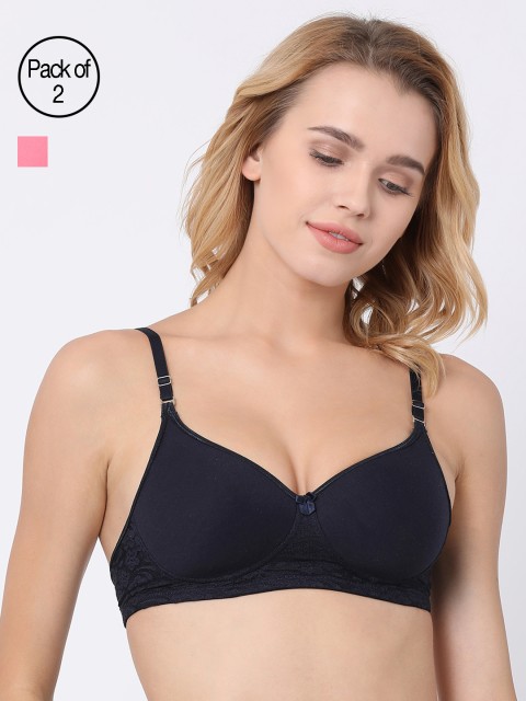 

BRAYOLA Women Pack of 2 Everyday Bras VRS1027, Pink