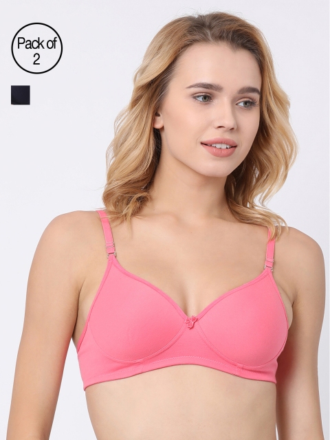 

BRAYOLA Women Pack of 2 Everyday Bras VRS1026, Pink